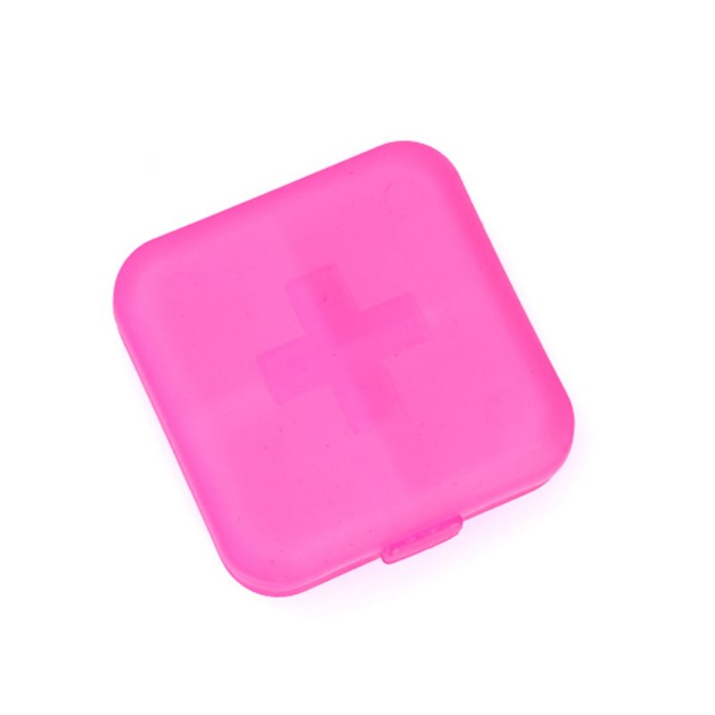 Cestovná Krabička Na Tabletky Mini Cute Portable So 4 Priehradkami Ideálna Na Vitamínový Doplnok Na Lieky