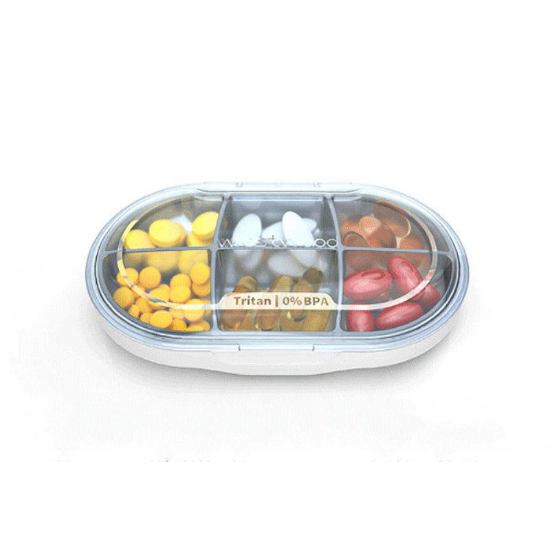 Cestovný Organizér Na Tabletky Westwood Premium Prachotesný 6 Priehradiek Prenosná Týždenná Krabička Na Na Lieky Vitamín