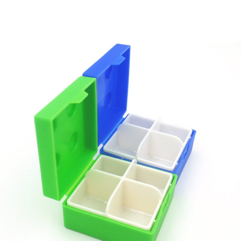 Farebné Stavebné Bloky Puzdro Na Pilulky Mini Príslušenstvo Úložná Škatuľka Roztomilý Zásobník Na Tabletky Na Lieky