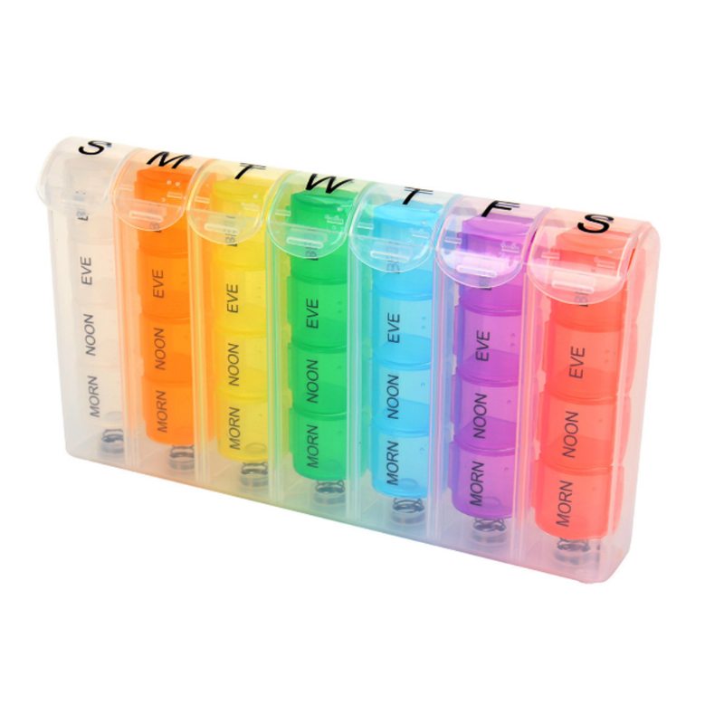 Krabička Na Tabletky S Kreatívnym Dizajnom Pružinového Typu S 28 Priehradkami Odnímateľná Plastová Úložná Škatuľka Na Liečivé Cukríky