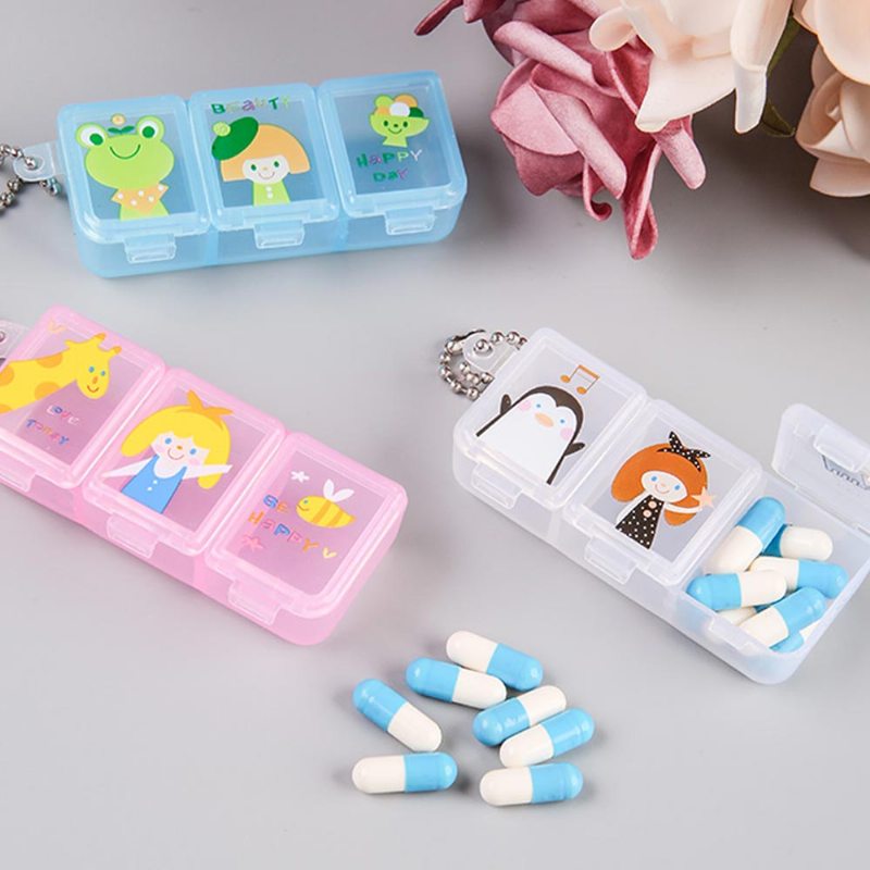 Kreslená Krabička Na Tabletky Pre Dievčatá Roztomilé Puzdro Na Skladovanie Vitamínov
