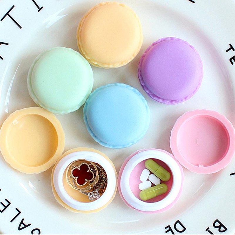 Macaron Medicine Box Pp Prenosný Candy Color Pill Organizer Na Šperky Kreativita Roztomilá Vonkajšia Škatuľka Na Tabletky Zásobník Na Tablety