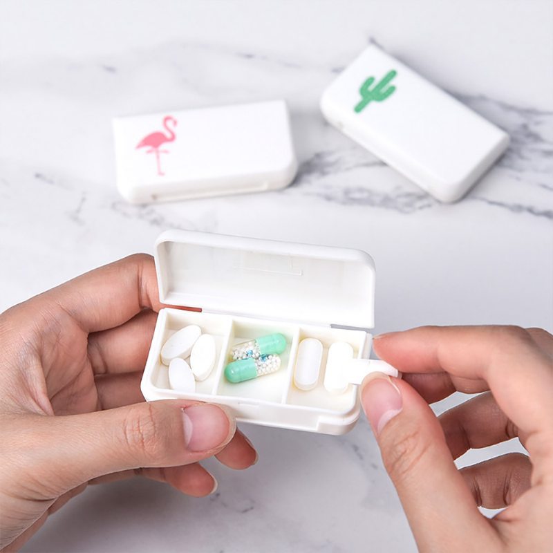 Malá Krabička Na Tabletky Do Vrecka Trojdielna Mini Na Roztomilý Cestovný Dávkovač Liekov