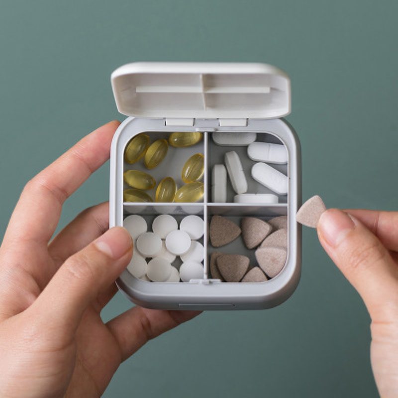 Mini Candy Prenosný Zásobník Na Tabletky Organizér Na Veľkokapacitný Úložný Box