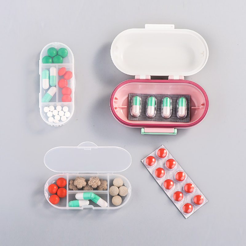 Mini Dvojvrstvová Škatuľka Na Uloženie Liekov Prenosná Plastová Krabička Na Lieky Prvej Pomoci Pre Ubytovňu Domácej Kancelárie
