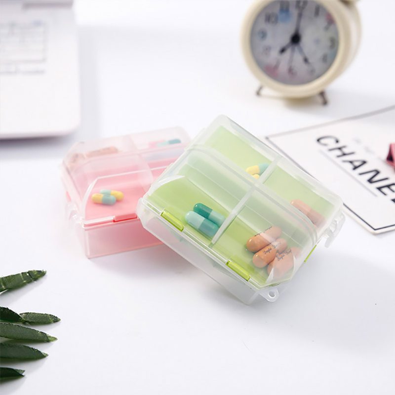 Obojstranná Škatuľka Na Pilulky Prenosný Organizér So Samostatnými Priehradkami Nádoba Na Uskladnenie Liekov