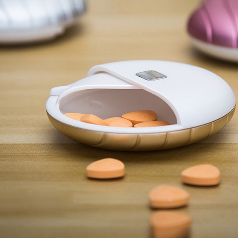 Okrúhly Držiak Na Tabletky Ľahko Sa Nasadzujú Prenosné Puzdrá Organizér Na Denné Použitie Liekov Na Vitamínové Doplnky