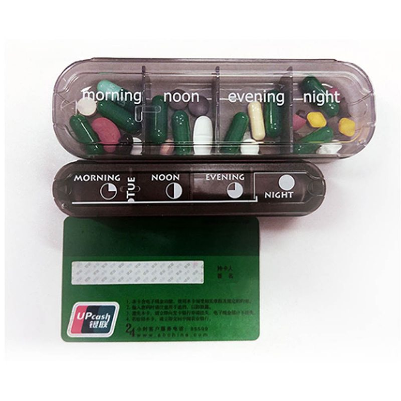 Potravinárstvo Abs Pilbox Prenosný Business Pill Box 4 Priehradky Organizátor Dovoz Z Francúzska Medicine Case