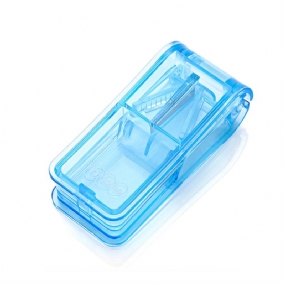 Praktická Krabička Na Pilulky Zariadenie Na Rezanie Liekov Pre Starších Ľudí Pohodlné Dávkovanie Transparentné Prenosné Plastové Skladovanie