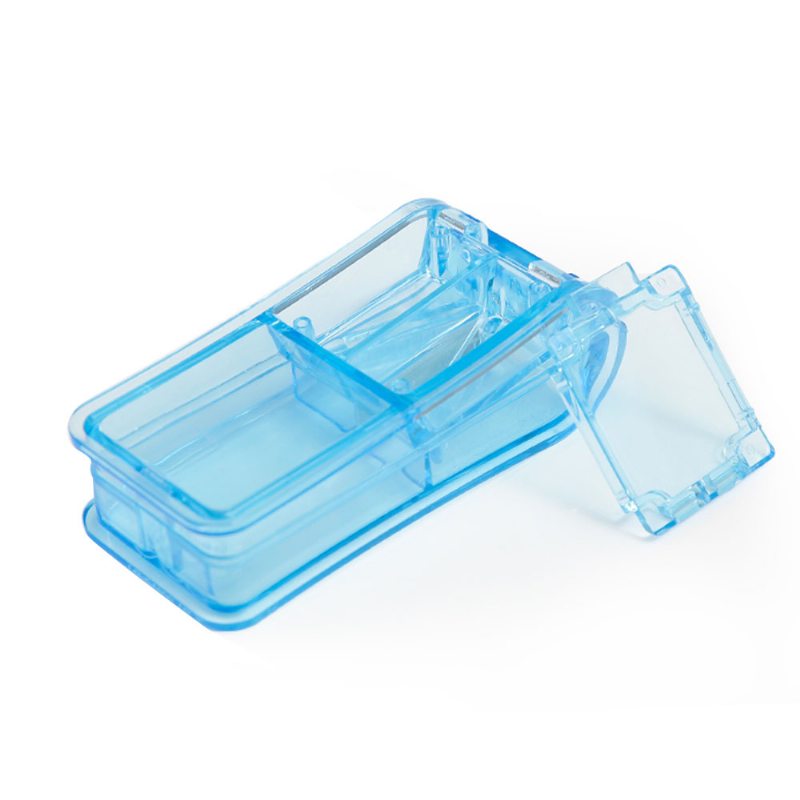 Praktická Krabička Na Pilulky Zariadenie Na Rezanie Liekov Pre Starších Ľudí Pohodlné Dávkovanie Transparentné Prenosné Plastové Skladovanie