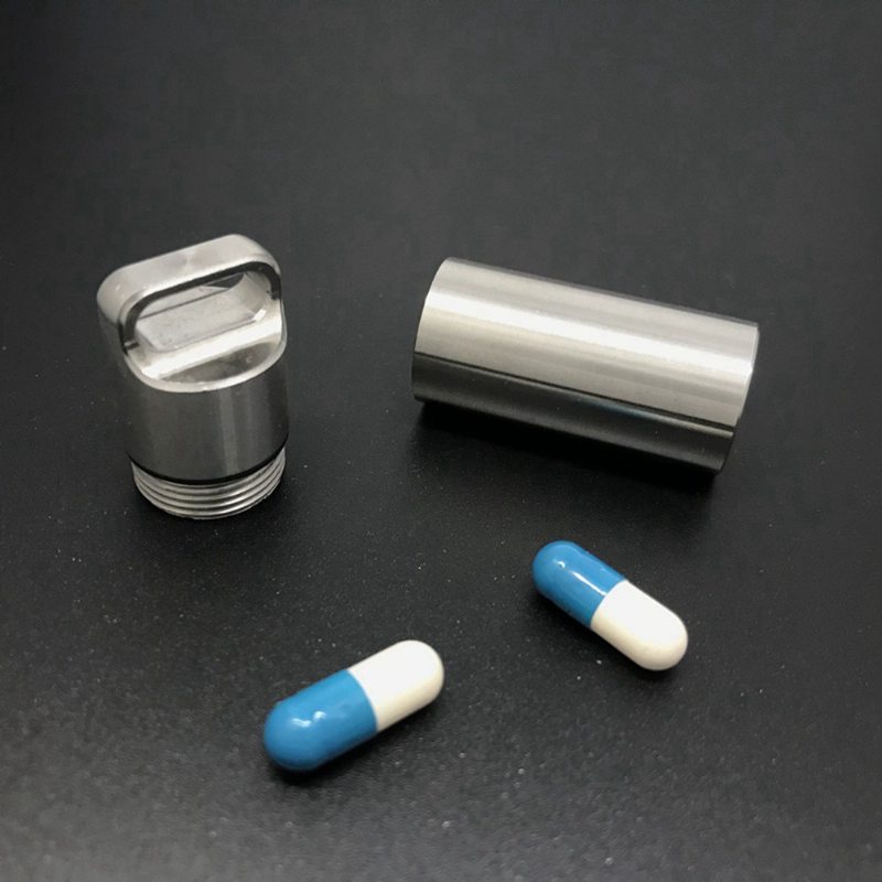 Prenosná Vodotesná Škatuľka Na Tabletky Medicine Battle 304 Z Nehrdzavejúcej Ocele S Príveskom Na Kľúče Na Tablete Prvej Pomoci