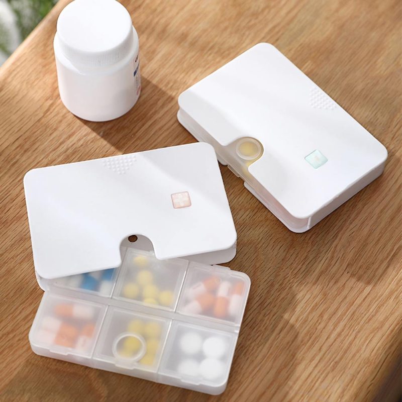 Prenosné Týždenné Plastové Puzdro Na Pilulky Transparentná Kombinovaná Krabička Na Lieky S Dvojitým Dizajnom Pre Jednoduché Skladovanie