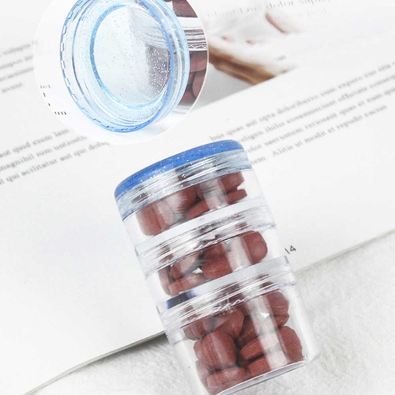 Priehľadný Zásobník Na Pilulky Multifunkčná Krabička Na Fľašu S Potravinovým Proteínom V Prášku