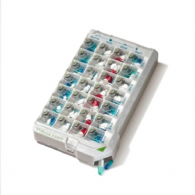 Puzdro Na Tabletky Na 7 Dní Týždenne S 28 Zásuvkami Senior Držiak Na Tablet Na Uchovávanie Liekov Pre Starších Ľudí