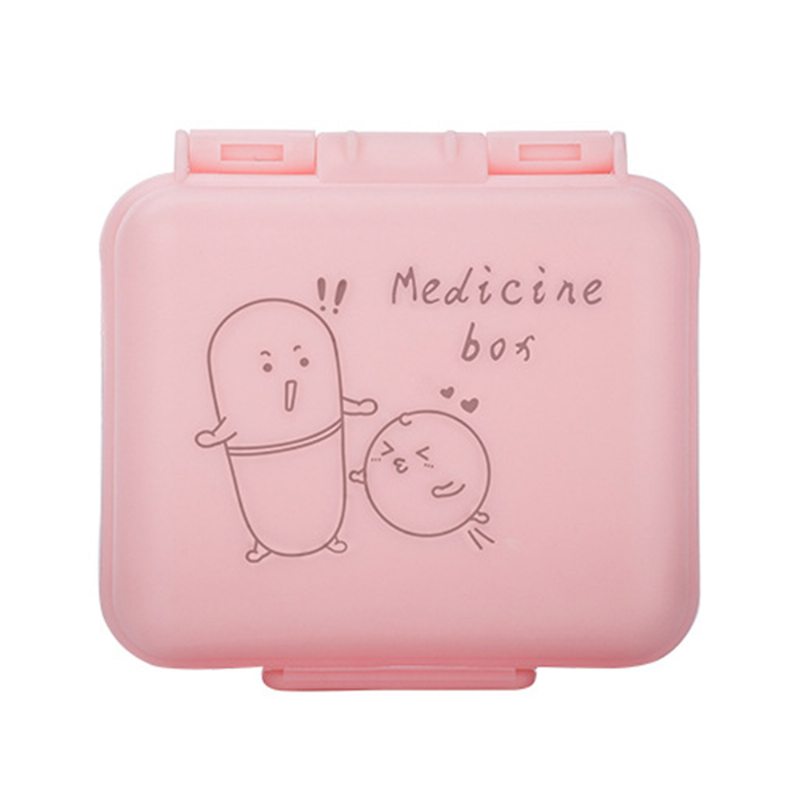 Roztomilá Škatuľka Na Tabletky Prenosná 7 Priehradiek Na Lieky Vitamín Plastový Organizér Na Bpa Free Pre Deti Staršie