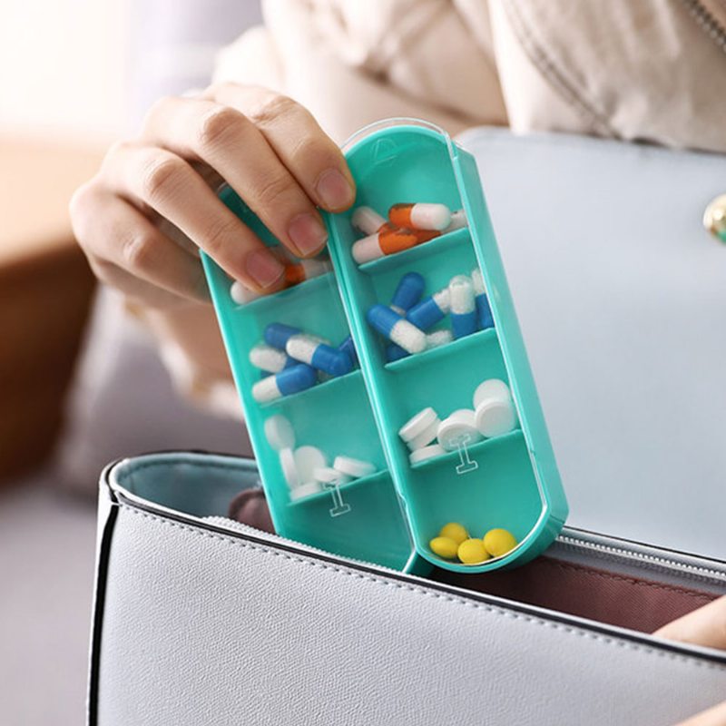 Týždenná Škatuľka Na Tabletky 4-krát Denne Prenosné Plastové Puzdro Na V Malej Veľkosti Pre Jednoduché Skladovanie Utajované Liekov