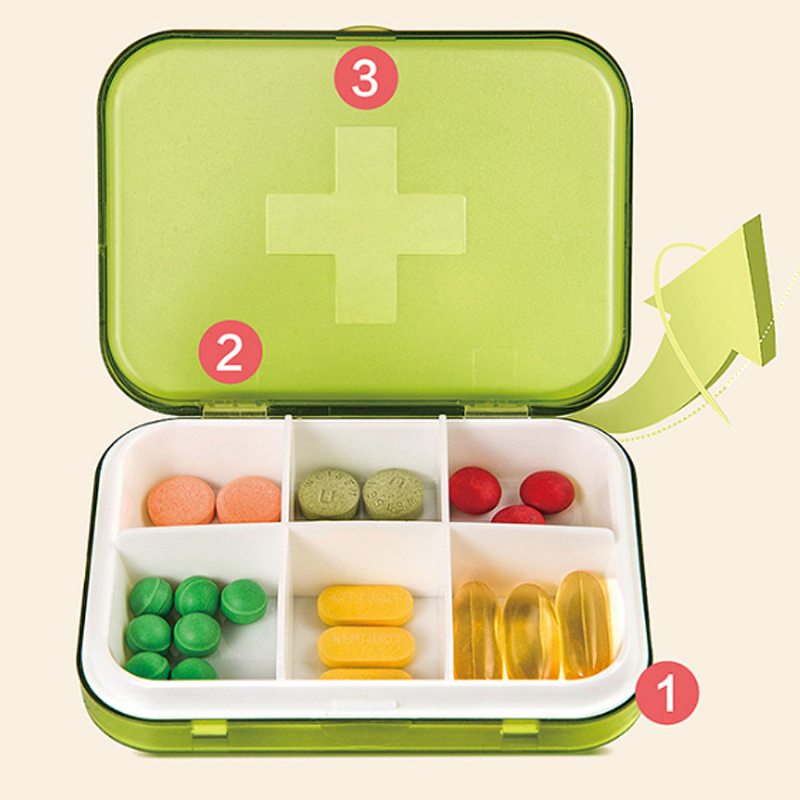 Vodotesné Týždenné Puzdro Na Tabletky Odolné Voči Vlhkosti Viacúčelový Organizér Na Pure Color Krabička Na Lieky