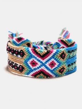 Bohemian Charm Náramok Hand Weave Farebné Strapce Enthic Šperky Ručne Vyrobený Pre Ženy Muži