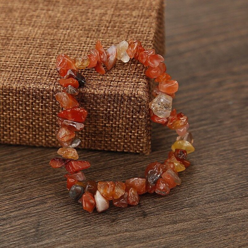 Bohemian Natural Crystal Gravel Náramok Retro Štýl Wish Pre Ženy