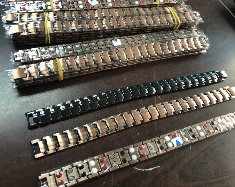 Červený Medený Náramok Čistý Magnetický Germánium S Negatívnymi Iónmi Štyri V Jednom Retro Módny Pre Mužov