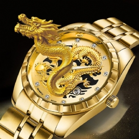 2023 Pánske Športové Hodinky Top Značky Luxury Gold Dragon Veľké Náramkové Man Quartz Luxusné Miestne Magnátske