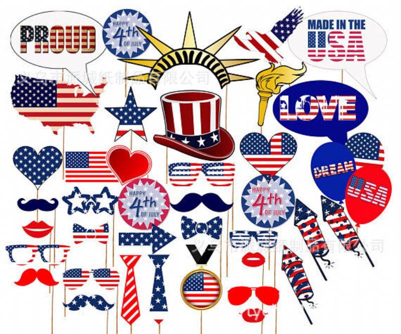 40ks/sada 4. Júl Súpravy Jednorazového Stolového Riadu Tématická Párty S Dizajnom Americkej Národnej Vlajky Dekorácií Na Americký Deň Nezávislosti Potreby