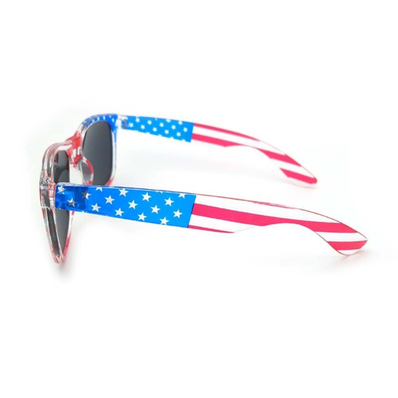 American America Usa Flag Slnečné Okuliare Patriotic Clear Frame Classic 80s