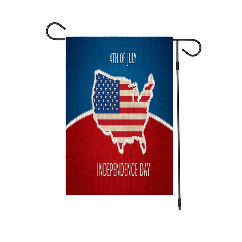 Americký Deň Nezávislosti Záhrada Banner Sviatočná Vlajka Národná Obojstranná Digitálna Tlač