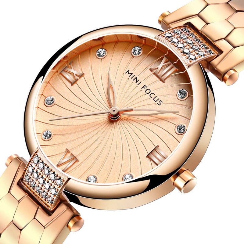 Elegantné Dámske Hodinky Stainless Steel Fashion Analog Quartz Watch 2023 Vodotesné Náramkové