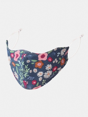 Floral Face Sheild Mask Potlačená Bavlnená Maska Vintage Odolná Proti Prachu