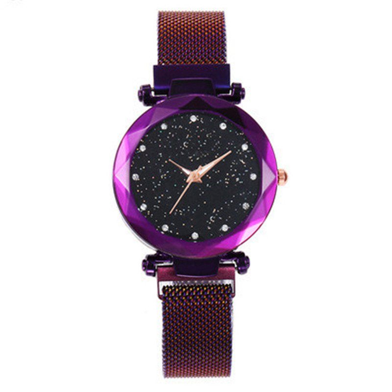 Magnetické Hodinky Lazy Quartz Cezhraničný Horúci Výpredaj Starry Star Rhinestone Vibrato Sky