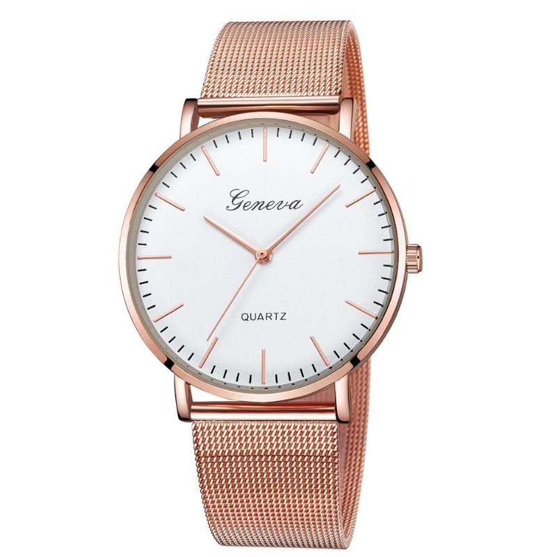 Najpredávanejšie Hodinky Geneva Mesh Remienok Classic Fashion Casual Couple Watch