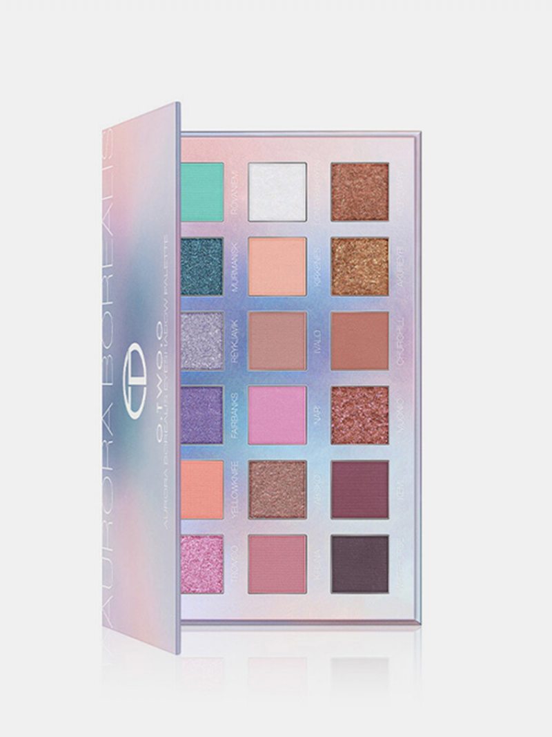 Paleta Očných Tieňov 18 Farieb Northern Lights Shining Glitter Smooth Eyeshadow Powder Shimmer