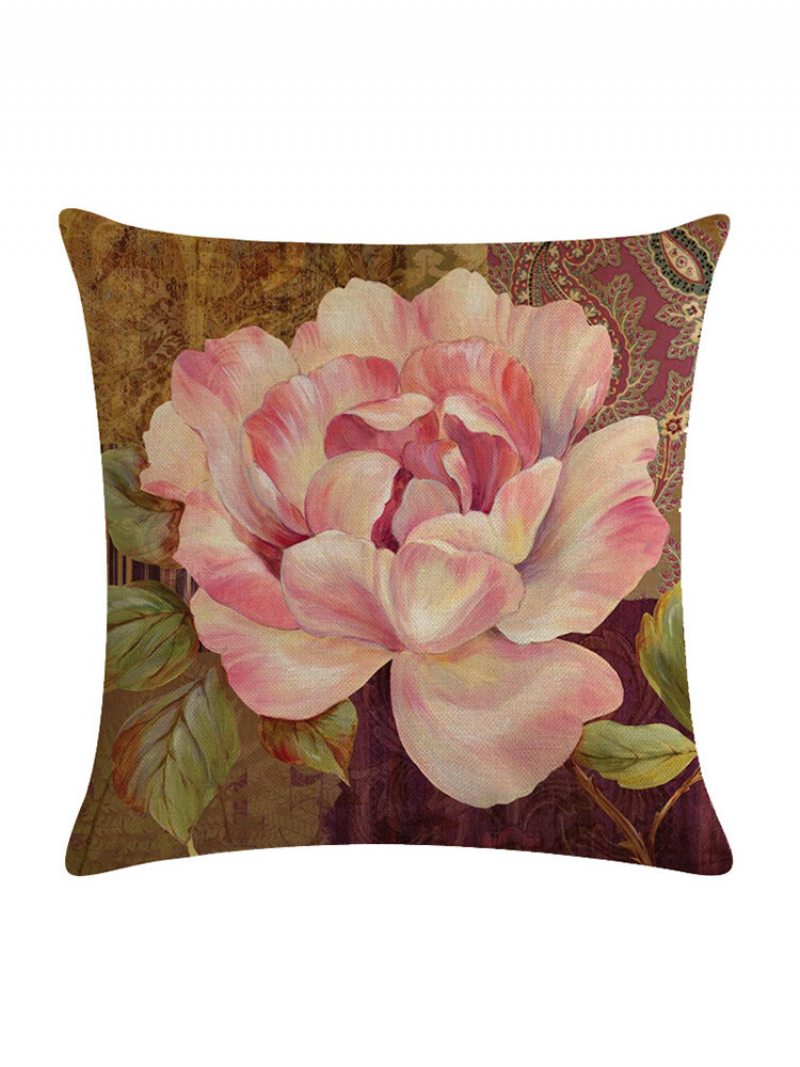 Retro Flower 45*45cm Obliečka Na Vankúš Na Vankúšik Dekorácia Do Auta Dekoračný Na