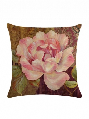 Retro Flower 45*45cm Obliečka Na Vankúš Na Vankúšik Dekorácia Do Auta Dekoračný Na