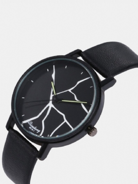 Trendy Dámske Hodinky Flash Quartz Watch Vodotesné S Pu Koženým Pásom