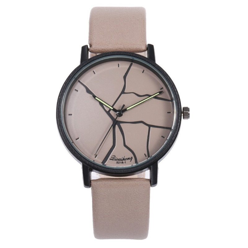 Trendy Dámske Hodinky Flash Quartz Watch Vodotesné S Pu Koženým Pásom