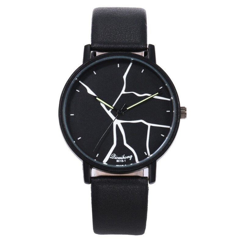 Trendy Dámske Hodinky Flash Quartz Watch Vodotesné S Pu Koženým Pásom