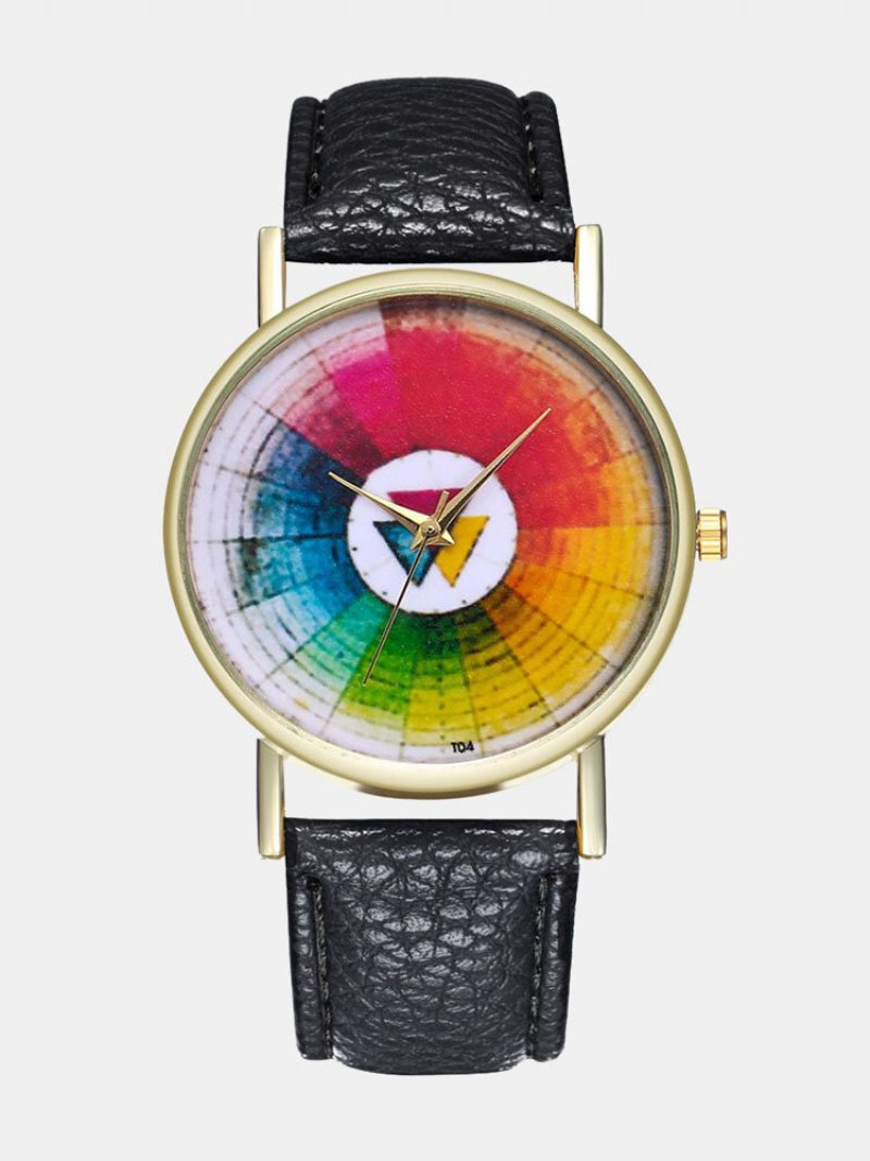 Trendy Okrúhle Hodinky Swatch Klasické Kožené Quartz Vodotesné Dámske