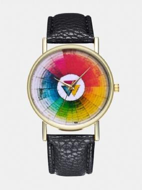 Trendy Okrúhle Hodinky Swatch Klasické Kožené Quartz Vodotesné Dámske