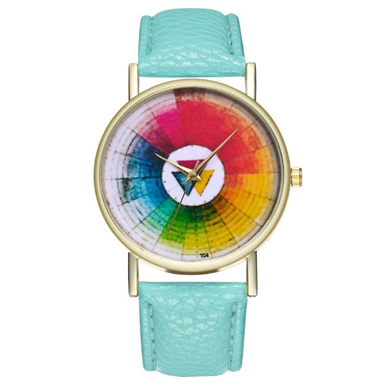 Trendy Okrúhle Hodinky Swatch Klasické Kožené Quartz Vodotesné Dámske