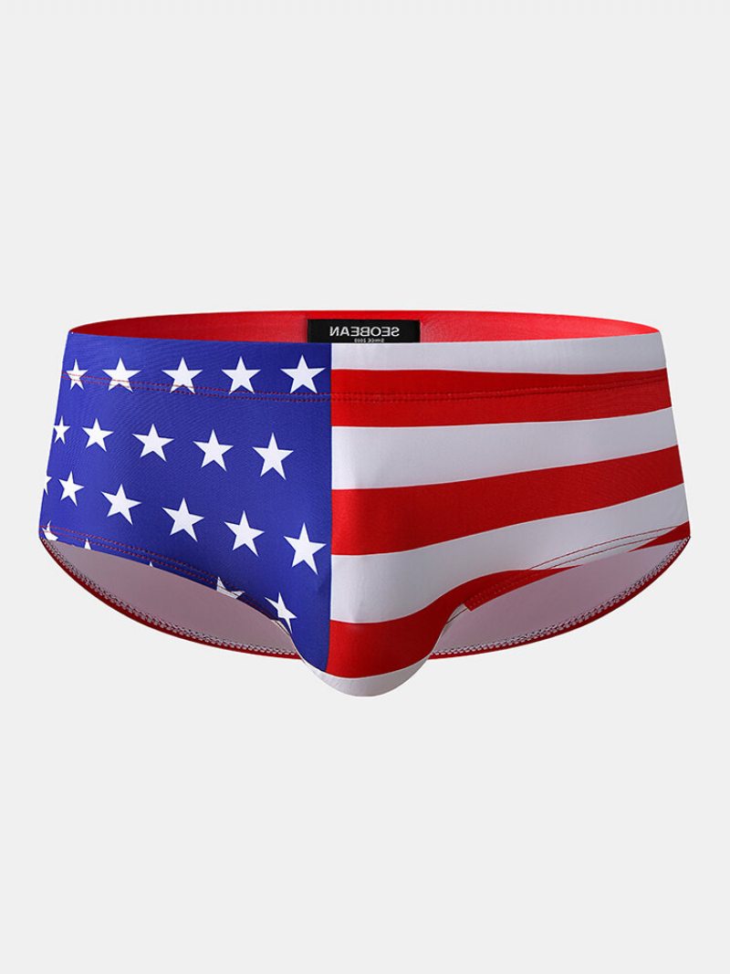 Vrecko Na Plavky S Potlačou Americkej Vlajky Sexy Pre Mužov