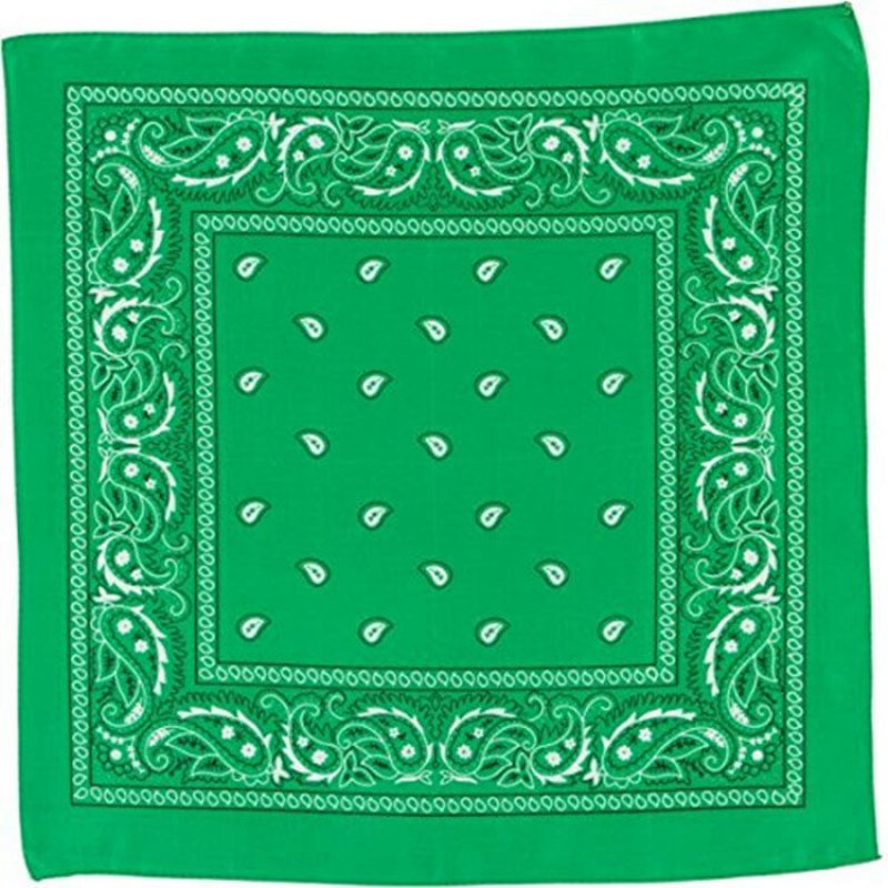 St. Patrick's Day Shamrock Šatka Bavlnená Zelená Vzor Turban Square