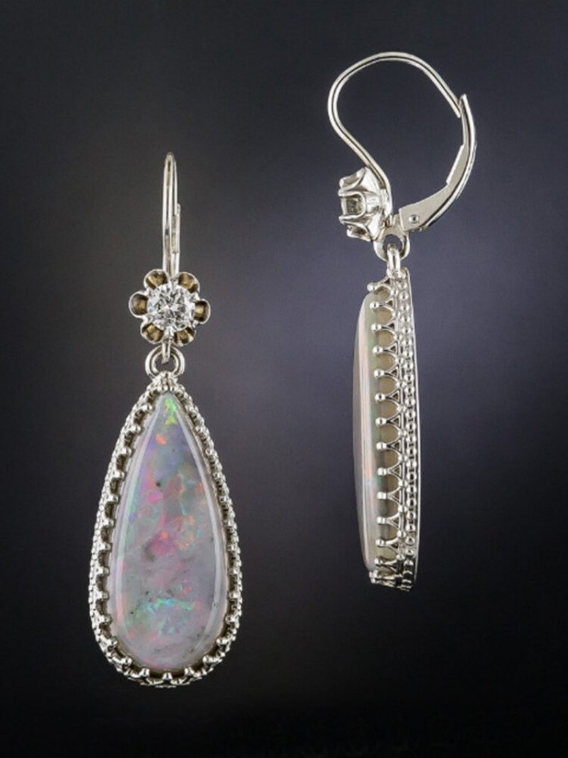 Bohemian Antique Orbo Drop Náušnice Čipky Diamonds