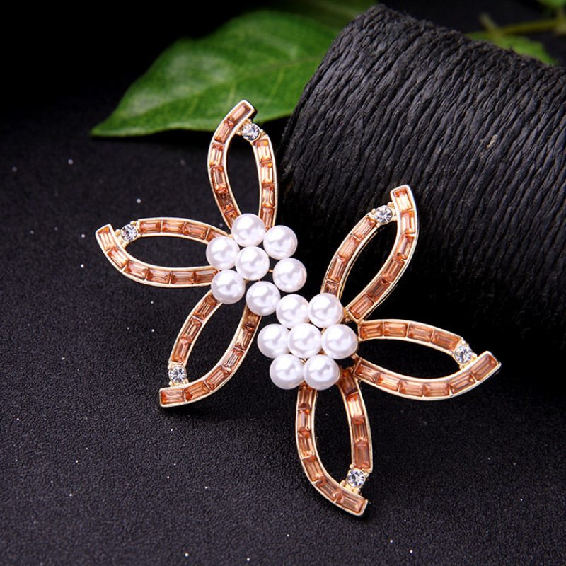 Sladké Krištáľové Kvetinové Perlové Náušnice S Listami Veľké Napichovacie Párty Šperky Pre Ženy