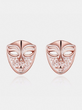 Unisex Náušnice Inalis® Simple Style Rose Gold Mask Oil