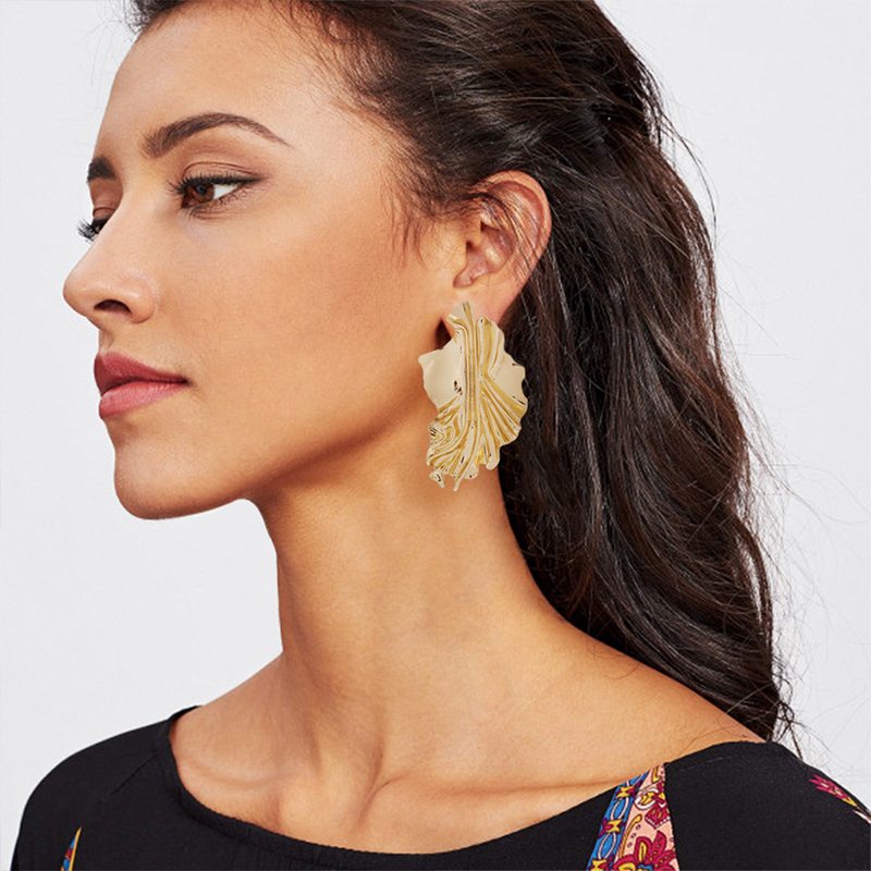 Zlaté Náušnice Bohemian Earrings Indické Šperky Dámske Retro Big Circle E4672