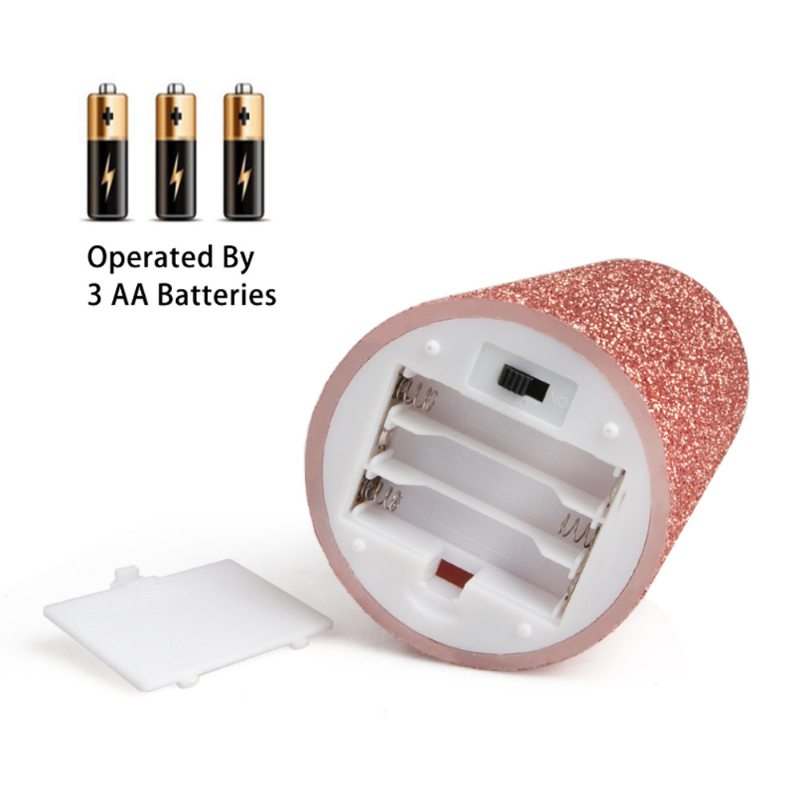 3pcs Led Sviečkový Oblek Rose Golden Simulácia Plameňa Bezdymové Elektrické Sviečky S Diaľkovým Ovládaním Nastaviteľný Automatický Časovač