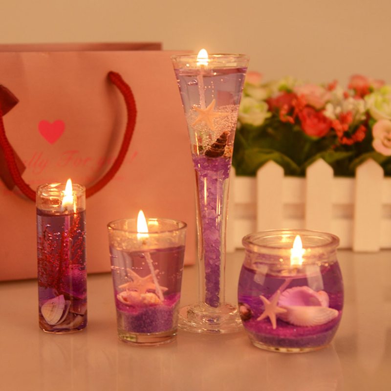 Sada Vonných Sviečok S Romantickou Vôňou Dekorácia Morských Organizmov Valentínsky Darček K Narodeninám Jelly Candle