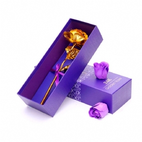 Zlatá Fóliová Ruža Pre Milovníkov 24k Rolovaná Kytica Platinová Kreatívny Darček Na Valentína